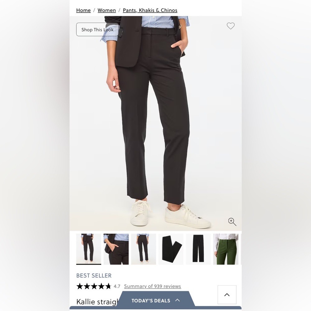 J. Crew Kallie straight leg pants